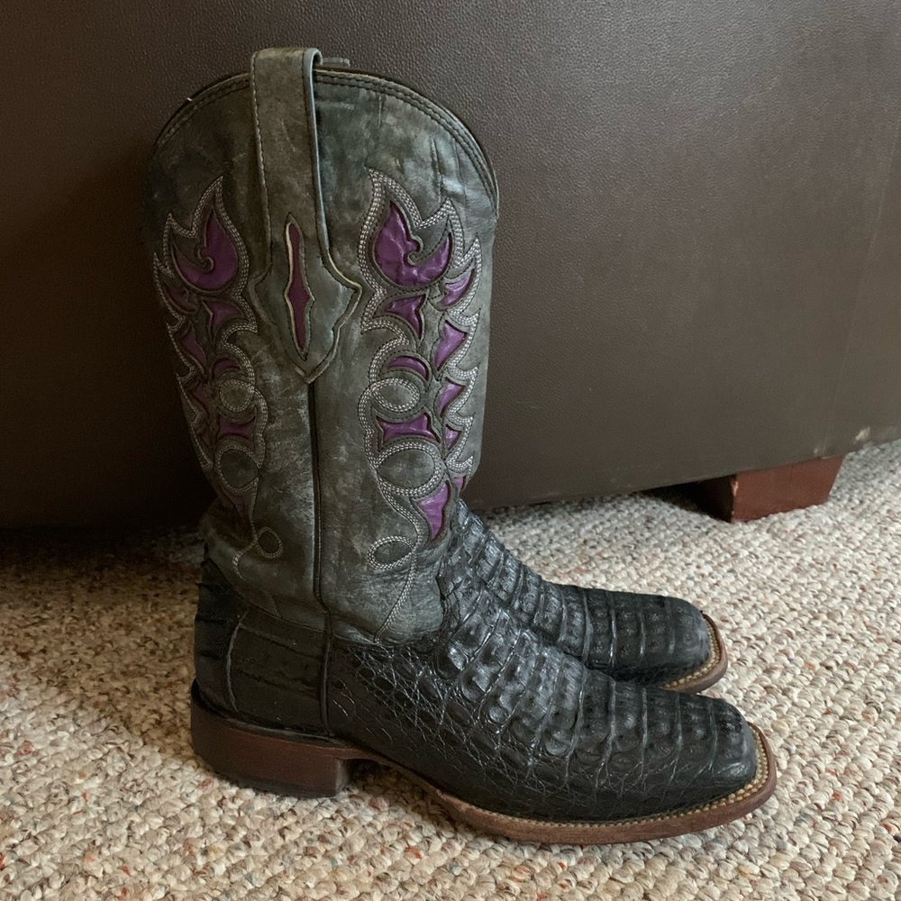 Lucchese Women’s Black Alligator Western Boot
